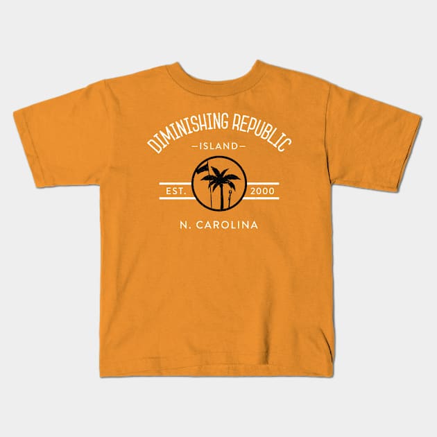 Diminishing Republic Island Destination Kids T-Shirt by RhymesWithMouse